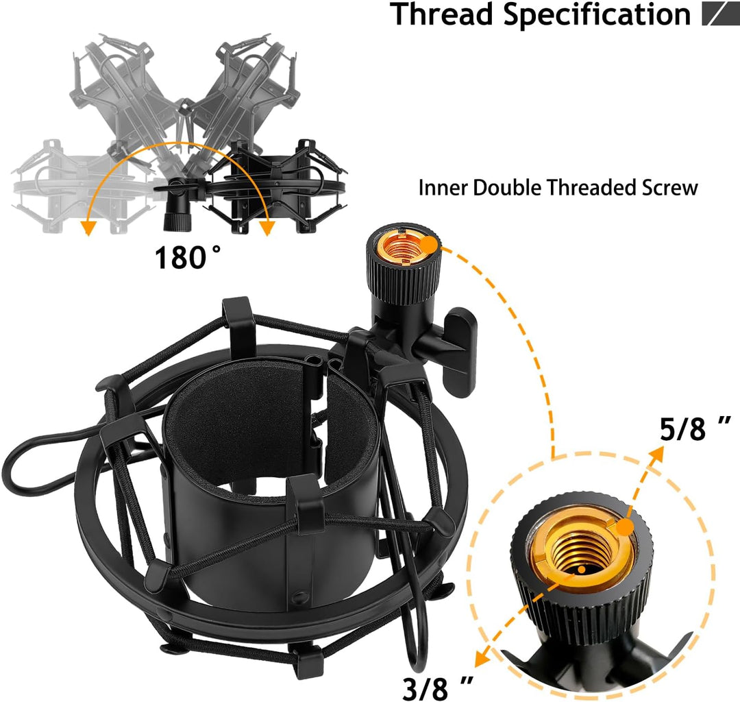 AT2020 Mikrofonständer mit Shock Mount für Audio Technica AT2020V AT2020USB+ AT2035 ATR2500X Kondens