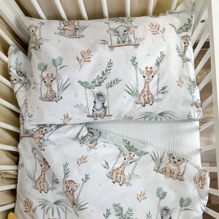Kinderbettwäsche 100x135 + 40x60 | 100% Baumwolle Weiche & Farbenfrohe Bettwäsche für Babys | Mädche