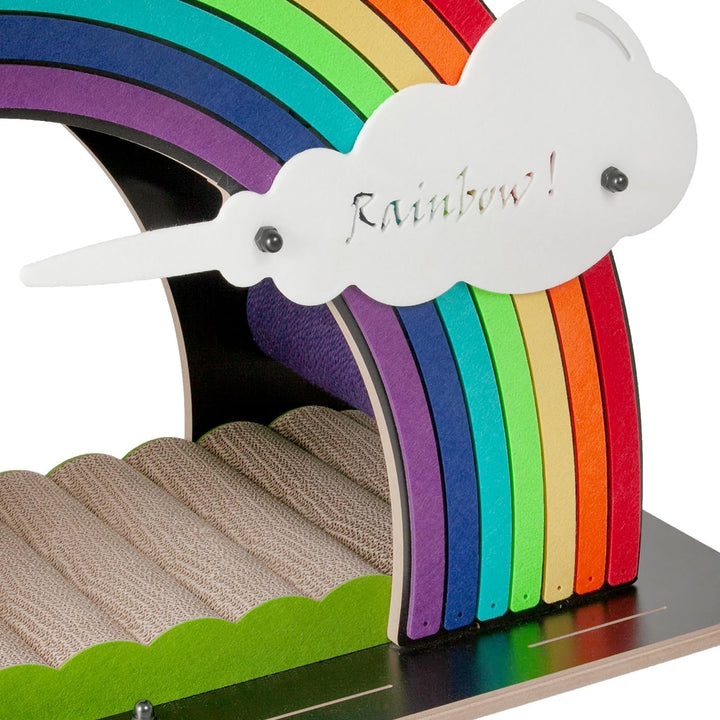 CanadianCat Company | Design-Kratzmöbel Rainbow - bunt | Kletter-Bogen mit Kratzbrett | 105 x 45 x 5