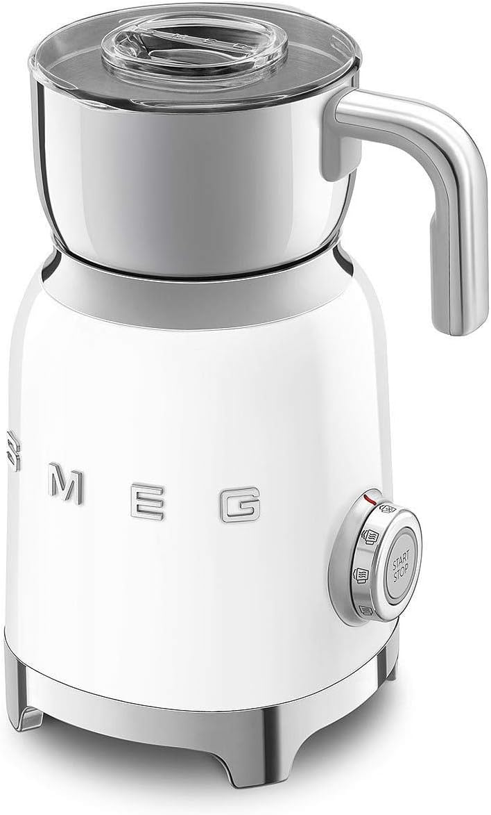 Smeg MFF01WHEU, 600, Aluminium, weiss Milchaufschäumer 2318 Jahre vor Ort Garantie