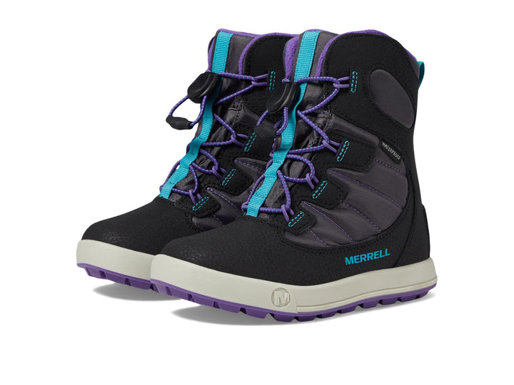Merrell Unisex Kinder Snow Bank 4.0 WTRPF Schneestiefel 32 EU Black Purple Turq, 32 EU Black Purple