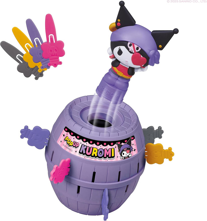 TOMY Pop Up Kuromi Spiel, Actionspiel für Kinder, 2-4 Spieler, Ab 4 Jahren, Lustiges Familienspiel,