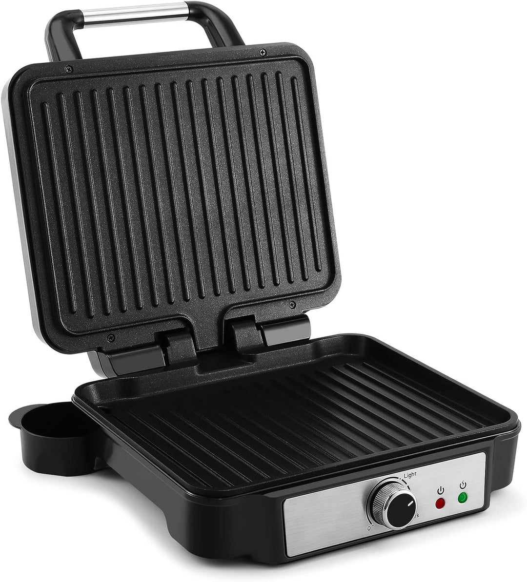 YASHE Kontaktgrill, 4 Scheiben Panini Grill Antihaftbeschichtete Platten, 1800W Toaster Sandwichtoas