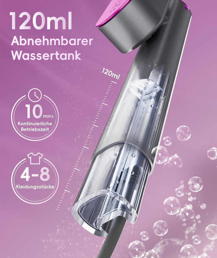 Dampfglätter für Kleidung, Handheld 100-240V Dual Voltage Travel Dampfglätter, 1000W und 120ML Wasse