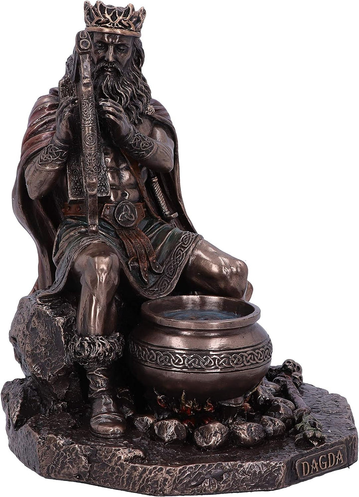 Nemesis Now Dagda König von Tuatha De Danann Keltische Gottheit-Figur, Bronze, 18,5 cm
