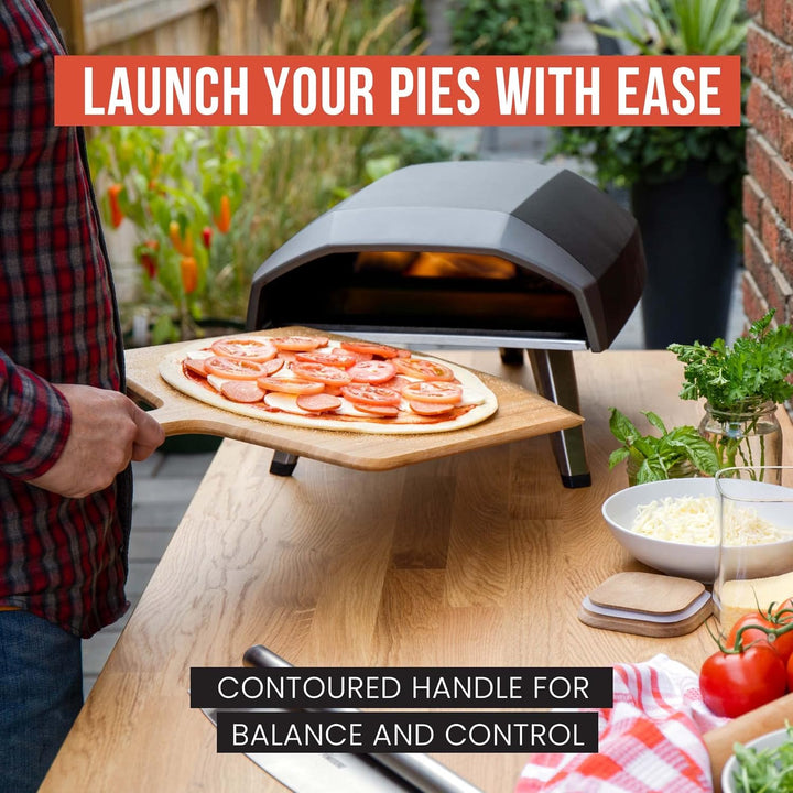 Chef Pomodoro Pizzaschieber – Pizzaschaufel – Pizzaheber aus Bambus – Pizzaschieber Holz – Pizzascha