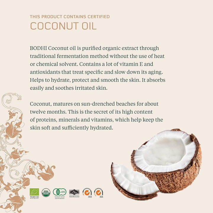 BODHI® Körperpeeling Rohrzucker & Kokosnuss 250 ml, bio & vegan, 98% natürlich, Rohrzucker & Kokosnu