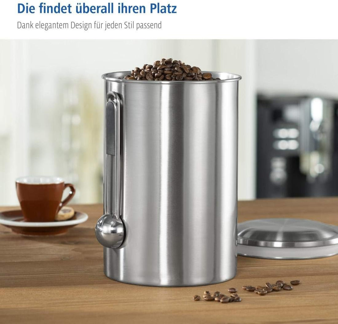 Xavax Kaffeedose mit Dosierlöffel (luftdichte Aromadose für 1kg Kaffeebohnen, Kaffeebehälter aus Ede