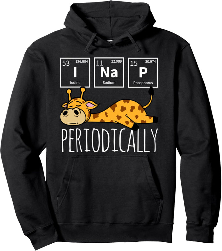 Funny Science I NAP Periodic Table Meme Meh Giraffe Gift Pullover Hoodie