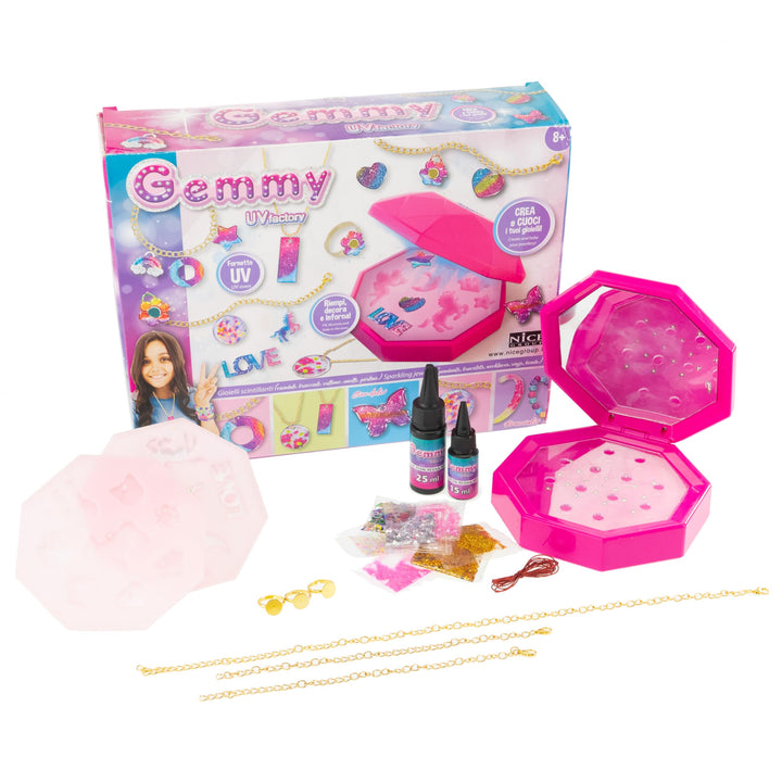 Nice - Gemmy UV-Fabrik-Set zum Erstellen oder Backen Ihres Lieblingsschmucks, mehrfarbig (83003)