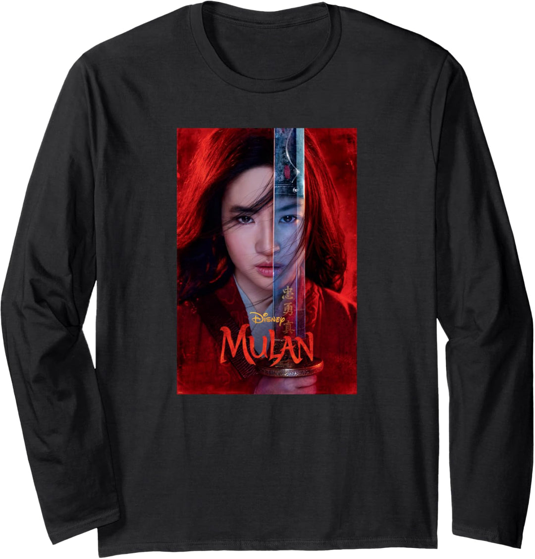 Disney Mulan Live Action Movie Poster Langarmshirt