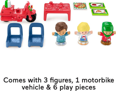 Fisher-Price HBR79 - Little People Pizzeria Spielset, mit 3 Figuren und Zubehör, für Kinder von 1 bi