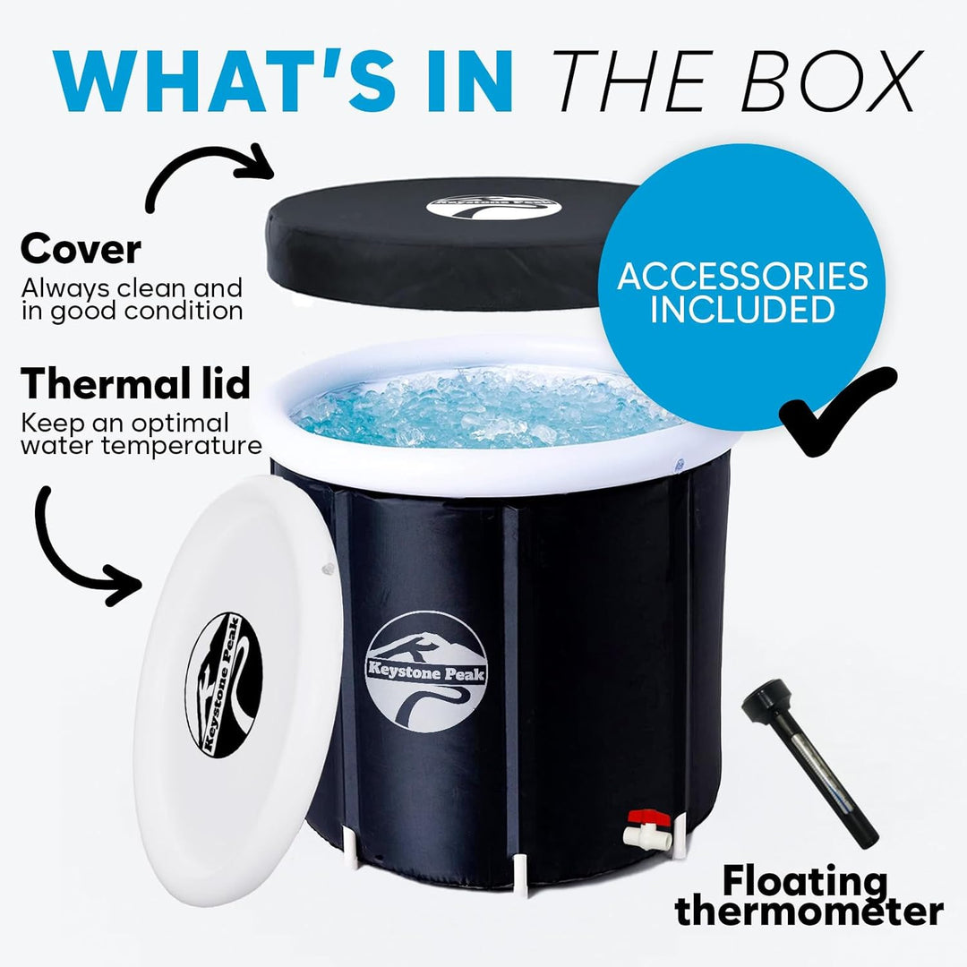 Keystone Peak Ice Bath - 85 cm Ø * 72 cm - Booste Dein Immunsytsem & verbessere die Regeneration + K