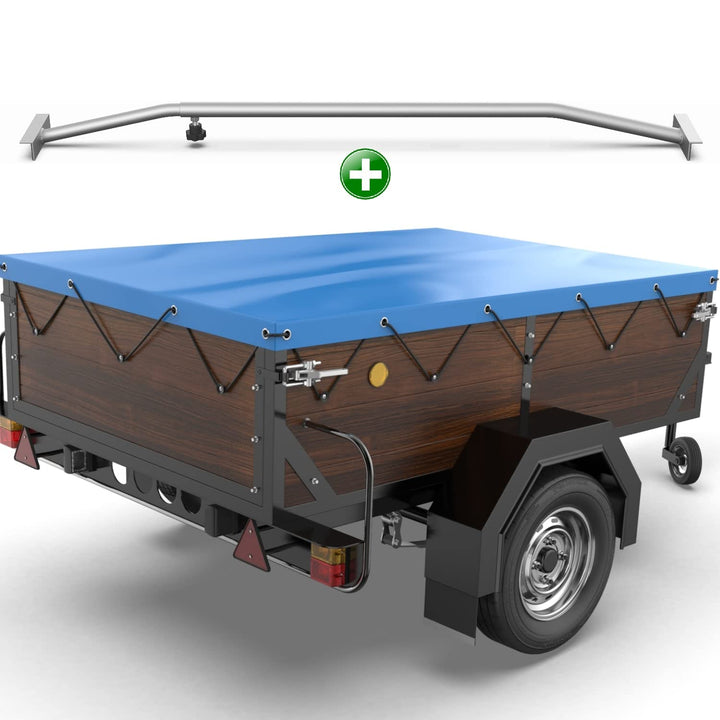 Tarpofix® Anhängerplane 160 x 120 cm + 1x Planenbügel | Anhänger Plane Flachplane aus PVC PLANENMATE