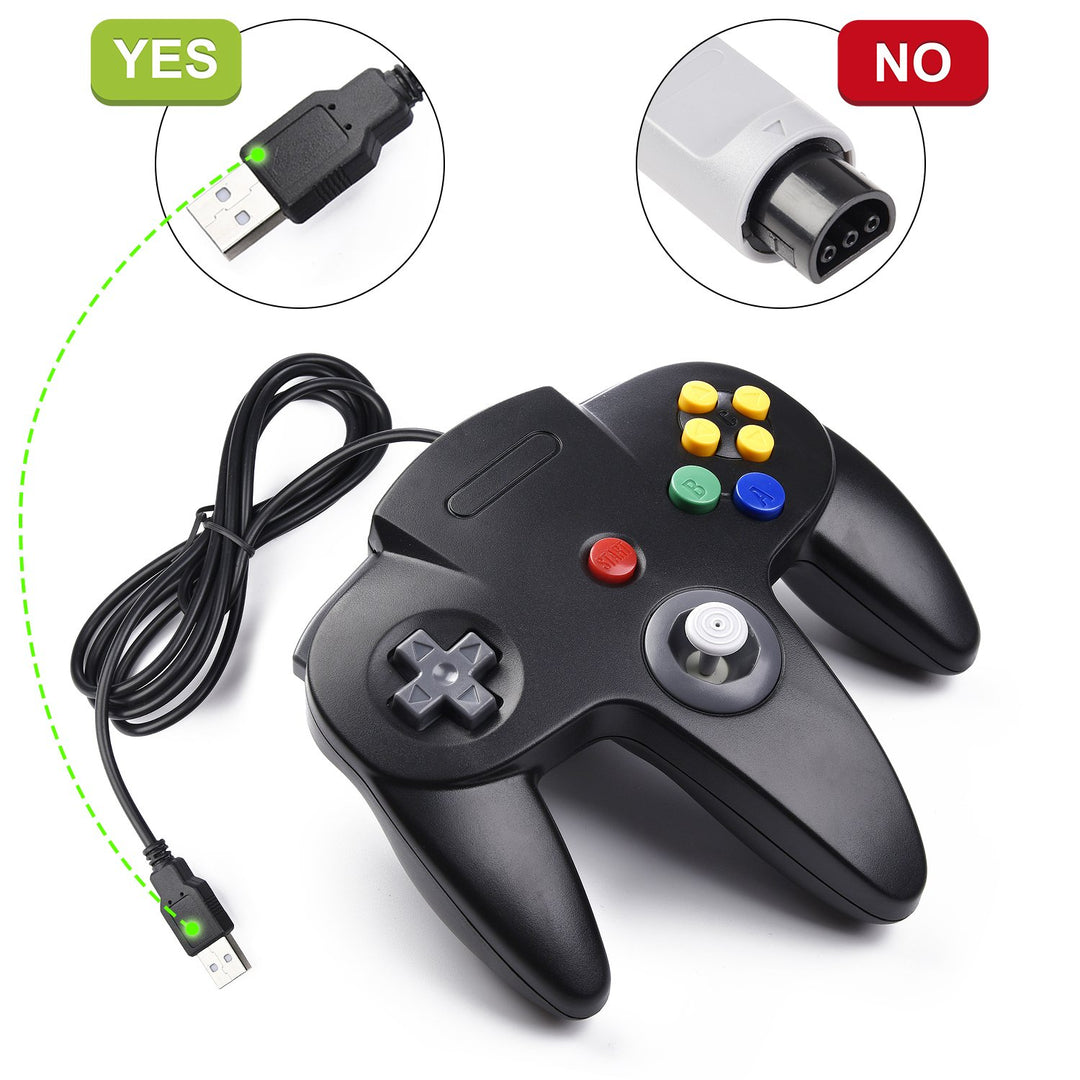 miadore 2X N64 Controller USB Gamepad Classic N 64 Controller Joypad Joystick Für Mac und Windows Ra