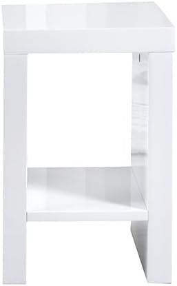 Phönix 178802WE Mainau Blumenständer mit Ablagefach, 40 cm, weiss 40 cm Weiss, 40 cm Weiss