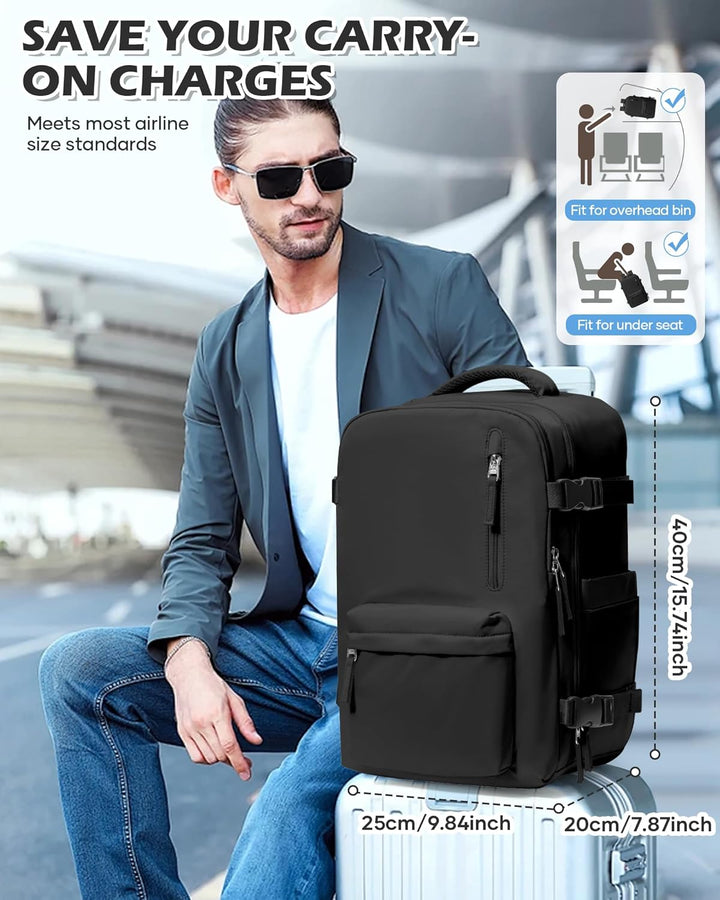 BJLFS Vakuum Rucksack 40×30×20 Handgepäck Rucksack 40x20x25 für Ryanair Wizzair Reiserucksack Damen