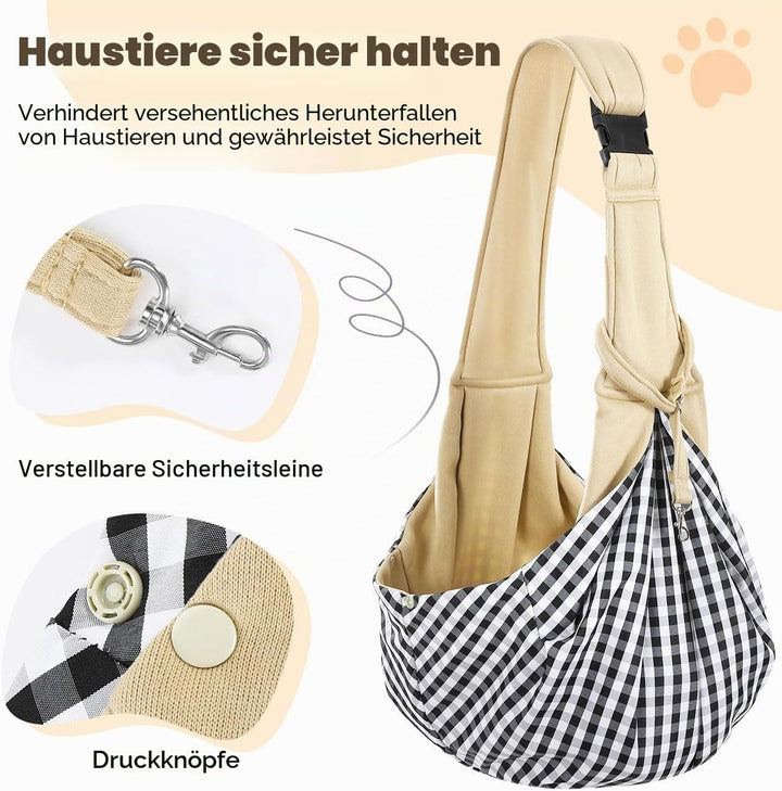 Pawaboo Hundetragetasche für Kleine Hunde, Wendbare, Freihändige Hundetragetaschen, Welpentragetasch