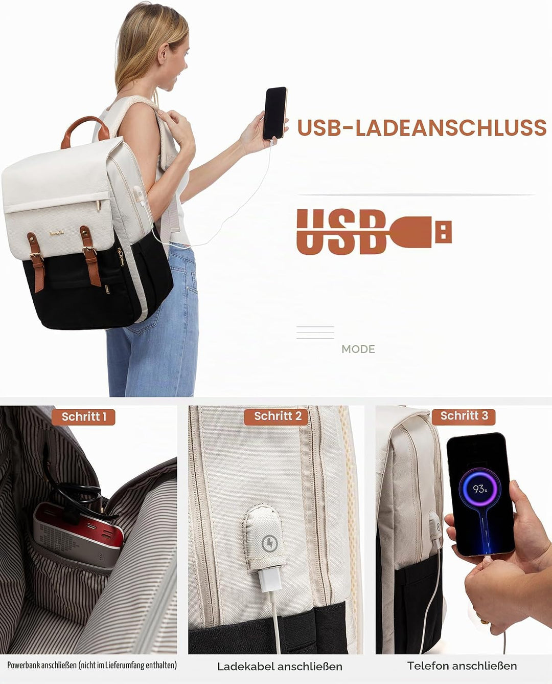 LOVEVOOK Rucksack Damen Herren, Laptoprucksack 17.3 zoll diebstahlsicher Daypack, Schultasche Wasser