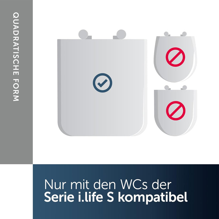 Ideal Standard T473701 Ideal Standard i.life S WC-Sitz mit Softclosing, Wrapover Soft Close, Soft Cl