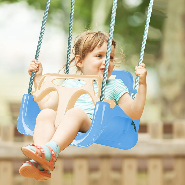 KINSPORY Kinderschaukel Babyschaukel 3 in 1 Babysitz verstellbar Mitwachsend Schaukelsitz Gartenscha