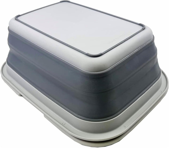 SAMMART 9,2 l zusammenklappbare Wanne mit Griff – tragbarer Outdoor-Picknickkorb/Krater – Faltbare E