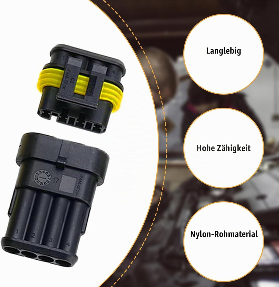 KFZ Stecker KFZ Kabel Steckverbinder: YIDM 352 Stück Wasserdichte KFZ Kabel Steckverbinder+Crimper Z