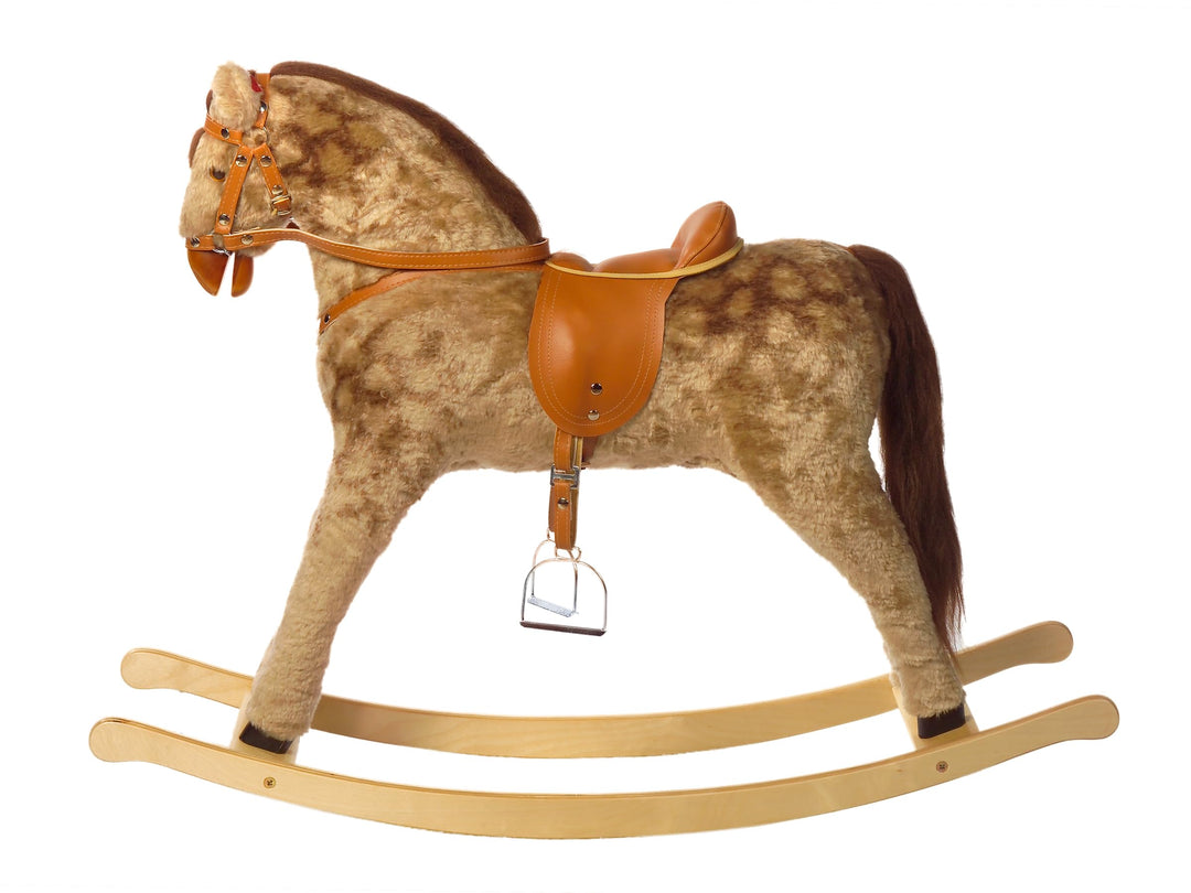 Schaukelpferd Graue Wolke - Schaukelpferd mit Sitzhöhe 60 cm für Kinder ab 3 Jahren, Schaukelpferd G