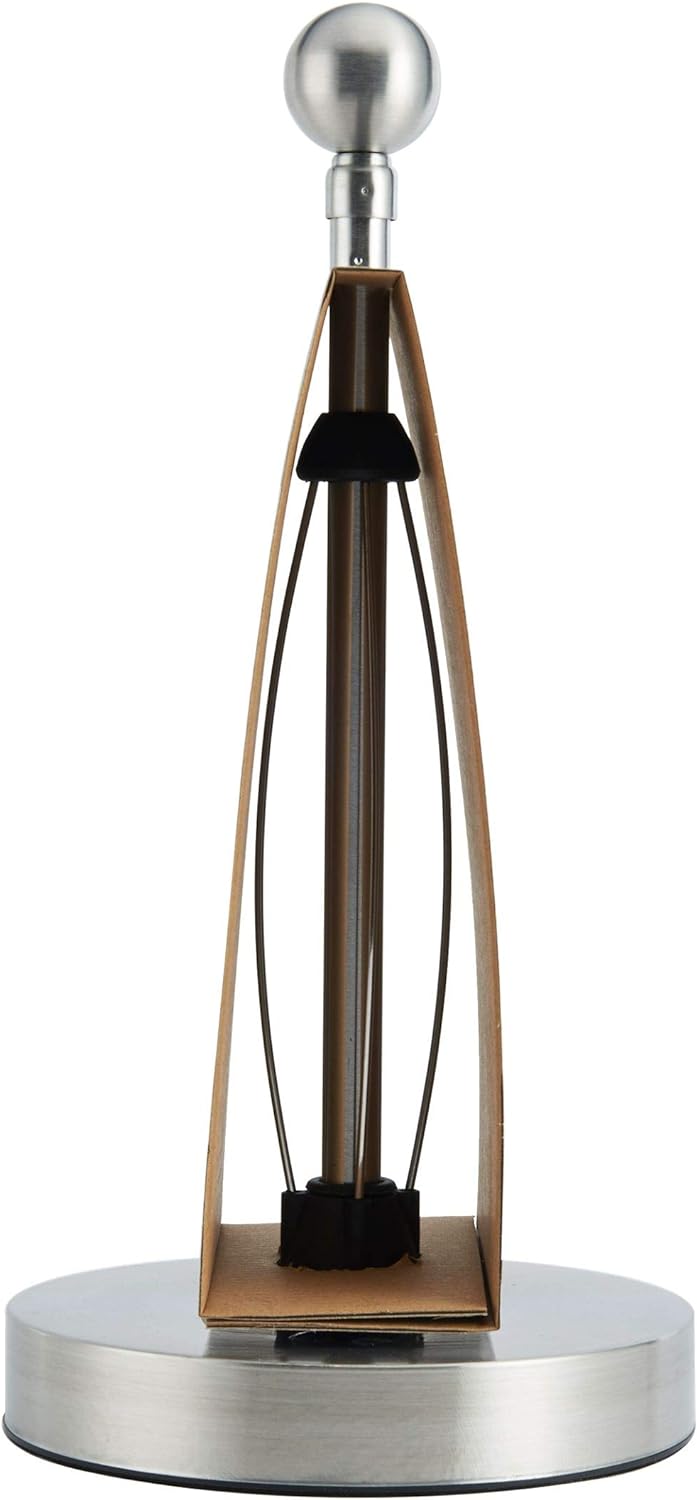 Farberware Perfect Tear Brushed Stainless Steel Paper Towel Holder, 14-inch