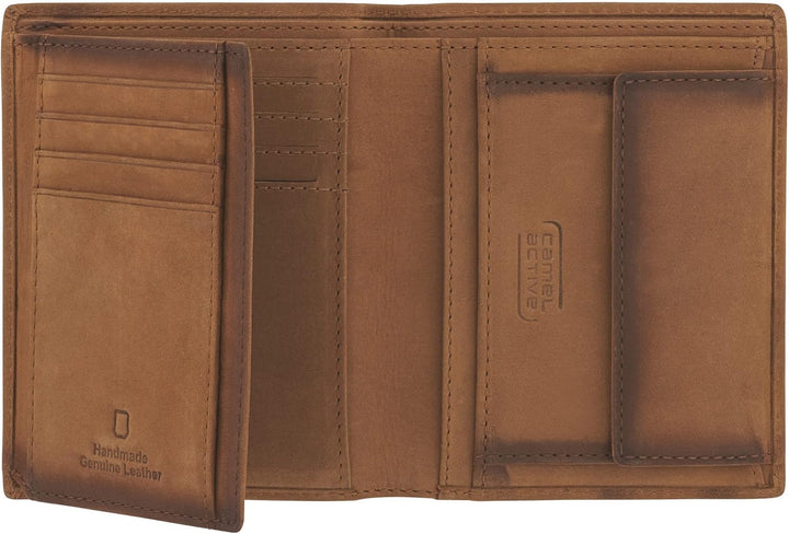camel active Dallas Herren Geldbörse RFID Hochformat Leder Mittelgross, Cognac