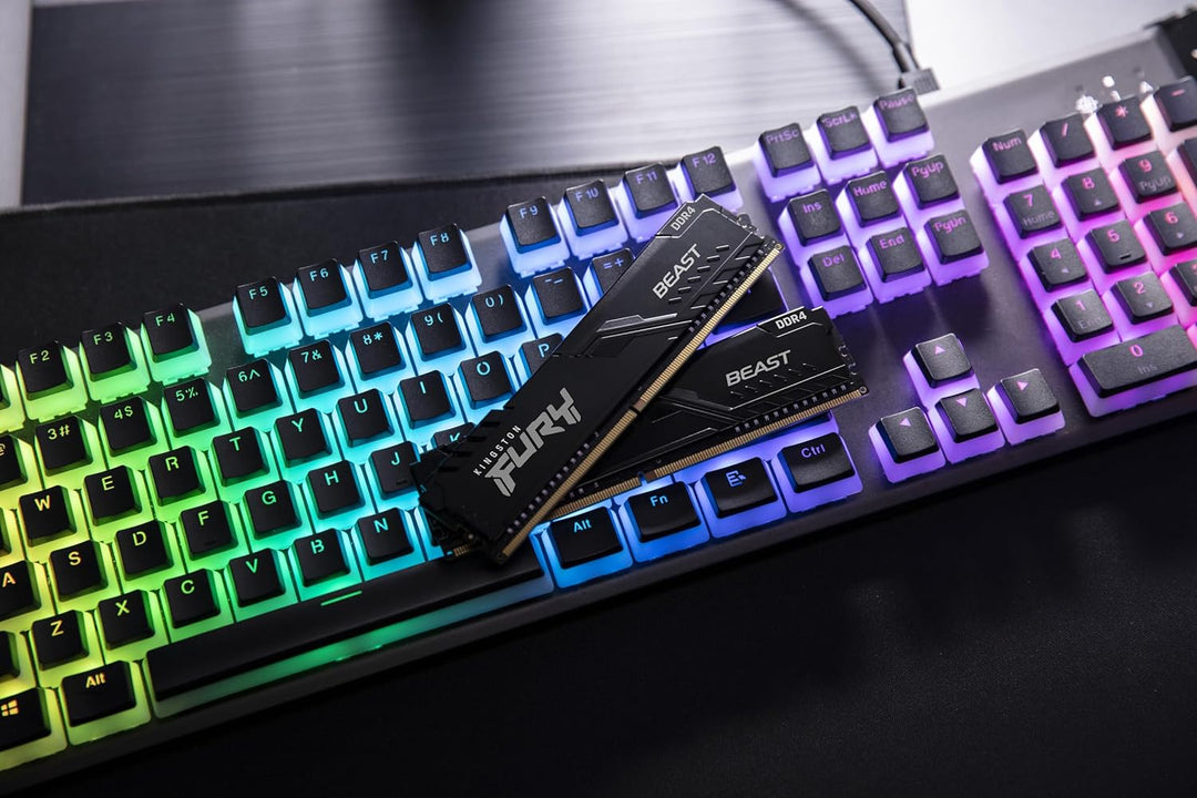 Kingston FURY Beast 128GB (4x32GB) 3200MHz DDR4 CL16 Desktop Speicher Kit mit 4 KF432C16BBK4/128 128