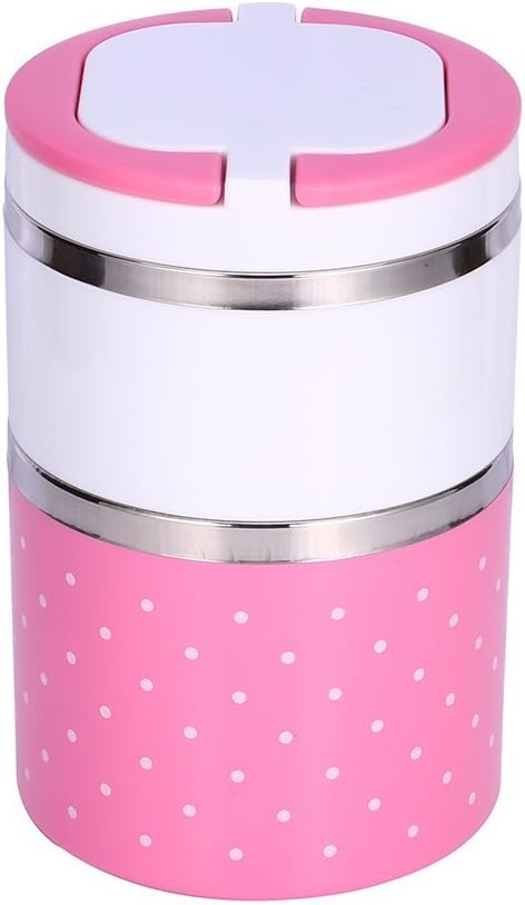 Tbest Thermo Lunchbox 2 Etagen Thermos, Contenedor De Comida Niños Lunchbox,1/2/3 Schichten,Tragbar,