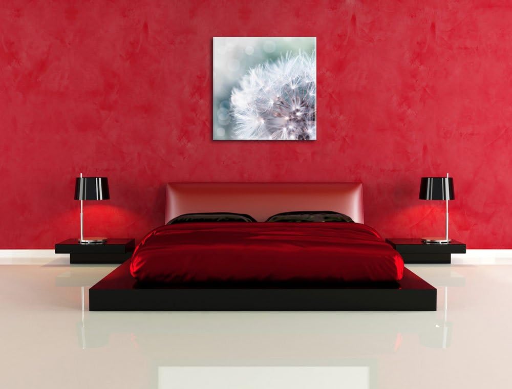 Pixxprint Zauberhafte Pusteblume als Leinwandbild/Grösse: 70x70 cm/Wandbild/Kunstdruck/fertig bespan
