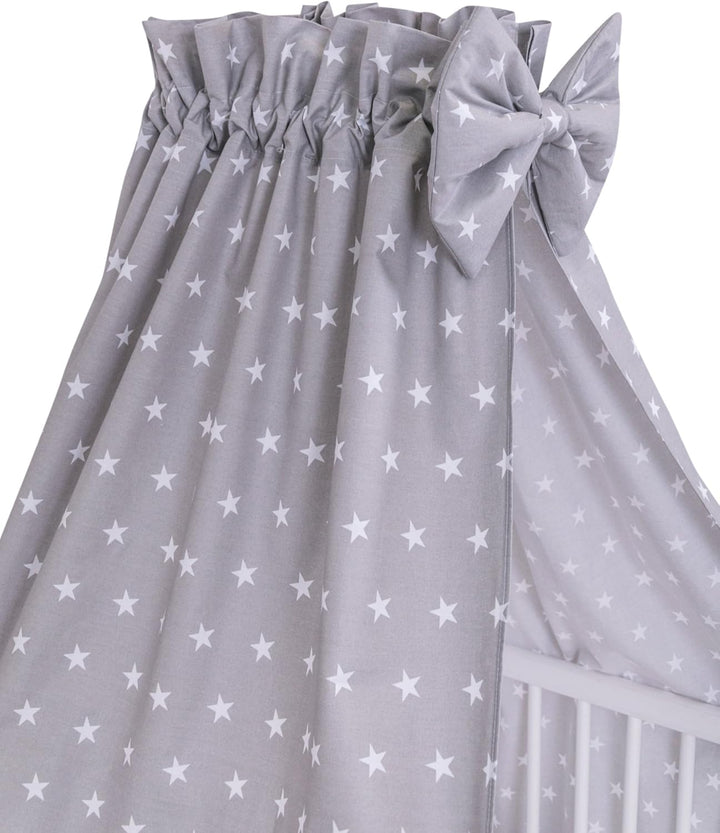 Amilian Baldachin für Babybett, Vollstoffhimmel 100% Baumwolle (Made in EU) Betthimmel für Baby Zimm