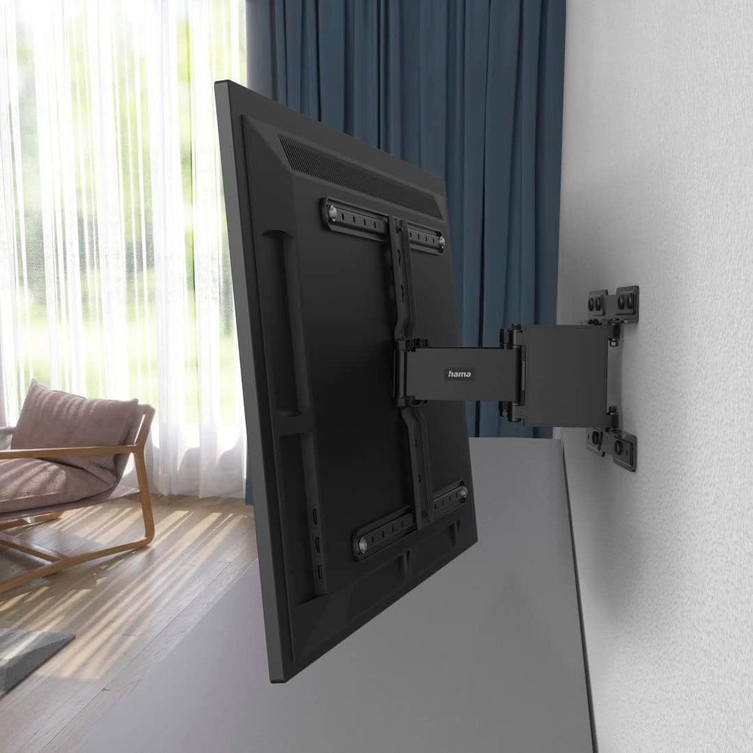Hama Ultra-Slim TV Wandhalterung für 37"–90" (ultraflache TV-Halterung schwenkbar, neigbar, TV-Arm a