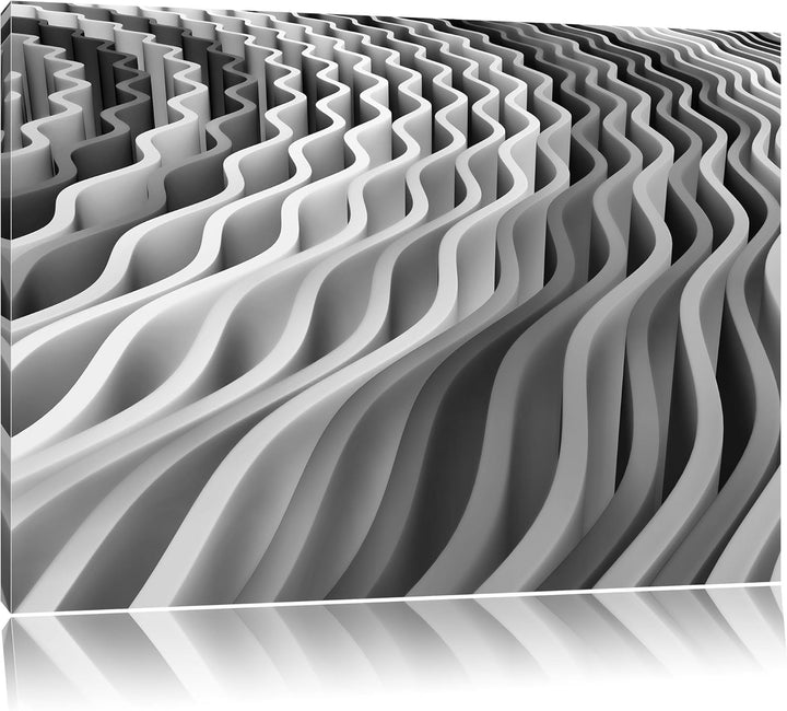 Pixxprint buntes Wellenmuster als Leinwandbild | Grösse: 100x70 | Wandbild| Kunstdruck | fertig besp