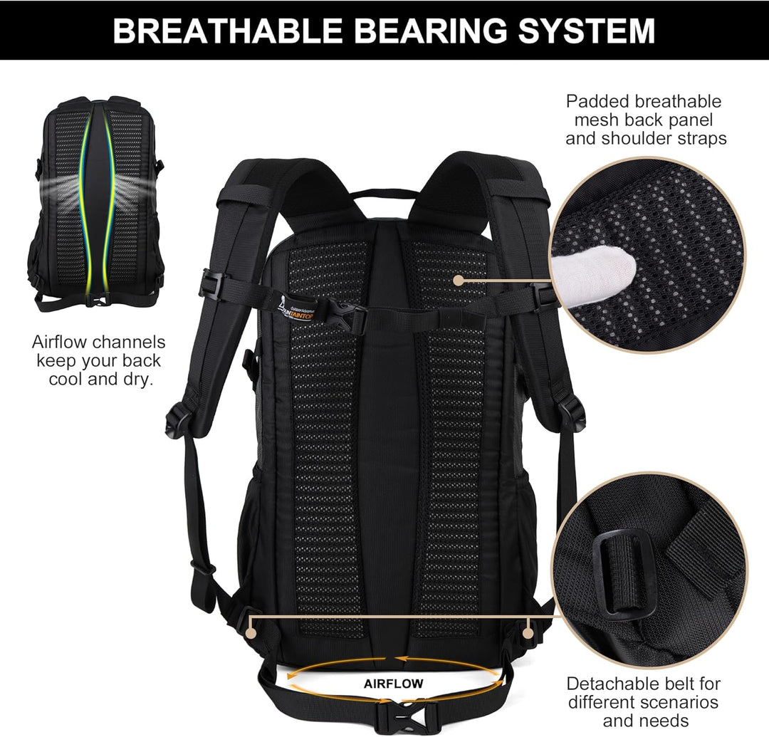 Mountaintop 25L/30L Wanderrucksack Daypack Damen Herren für Tageswanderungen, Outdoor, Radtouren 25L
