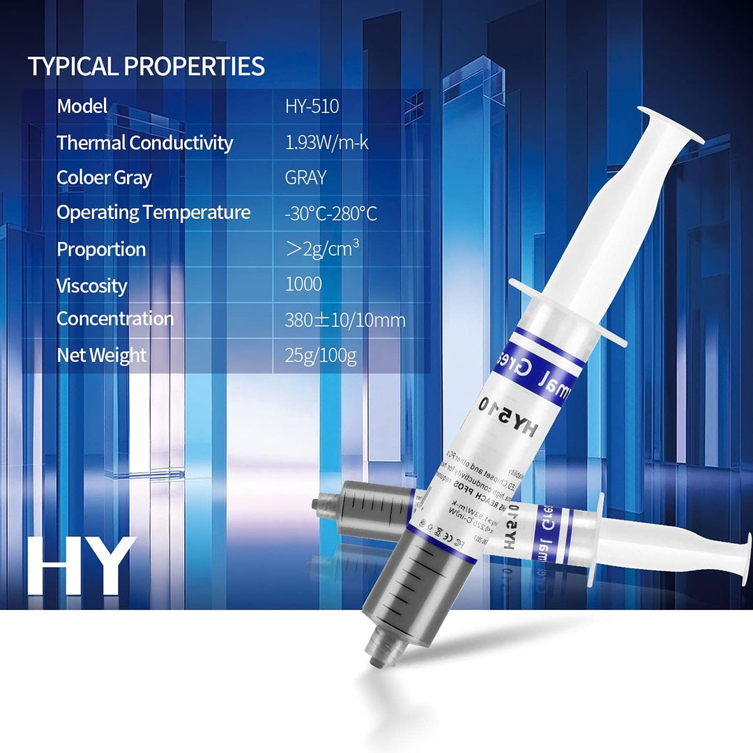 HY-510(100Gramm)> 1.9 W/m.K-CPU Wärmeleitpaste PC kühlpaste Leitpaste Thermal Paste für CPU GPU PC.,