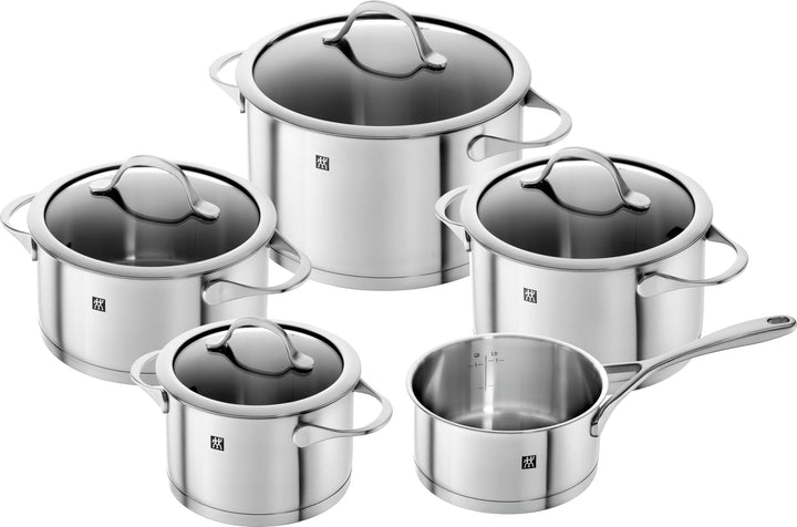 ZWILLING Essence Kochtopf-Set, 5-teilig, 4 Deckel, Induktionsgeeignet, Edelstahl, 5 Tlg., 5 tlg.