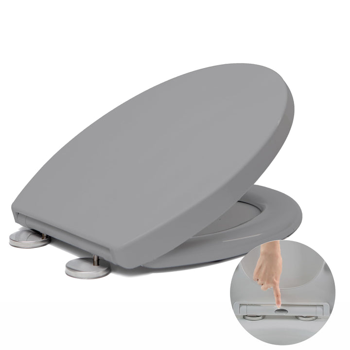 WC-Sitz Soft Close, Soft Close WC-Sitz mit Schnellverschluss für einfache Reinigung, Standard-Klo-To