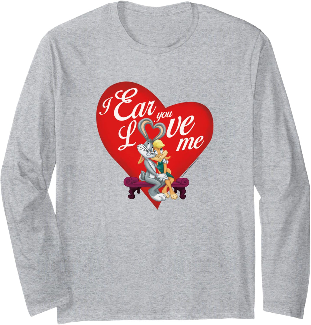 Looney Tunes Bugs and Lola Ear Love Valentine's Day Langarmshirt