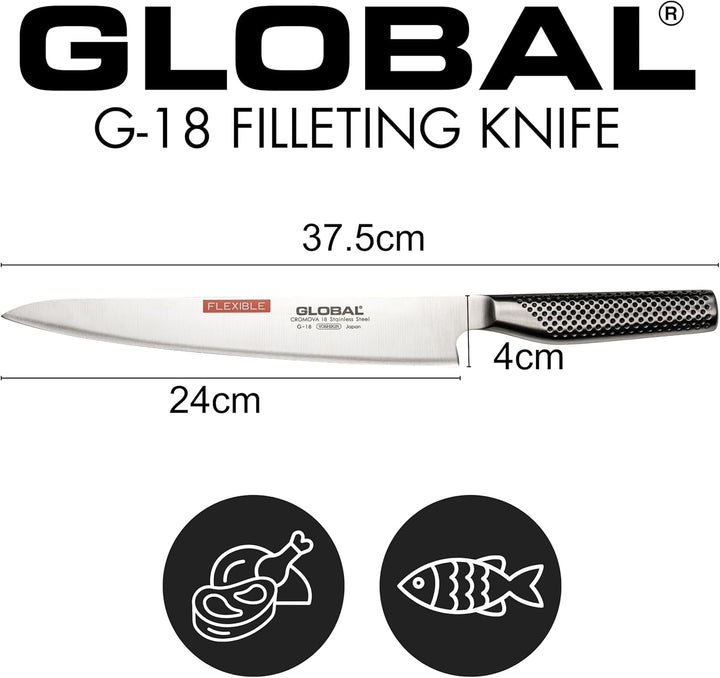 Global G-18 Flexibles Filetiermesser 24 cm