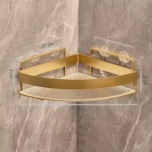 Duschregal 2er-Pack Eck-Duschregale mit Haken, dreieckige Duschregale zur Wandmontage, Dusch-Organiz