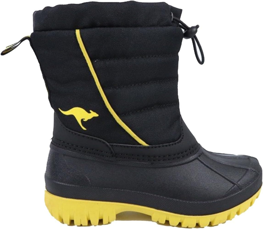 KangaROOS Unisex Kinder K-benStiefel 32 EU Jet Black Lemon Chrome, 32 EU Jet Black Lemon Chrome