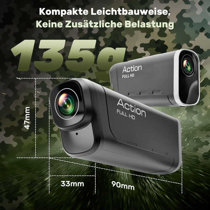 Action Cam 4K+1080P,Dashcam Motorrad,120° Weitwinkel Helmkamera Motorrad,Dashcam Auto vorne hinten m