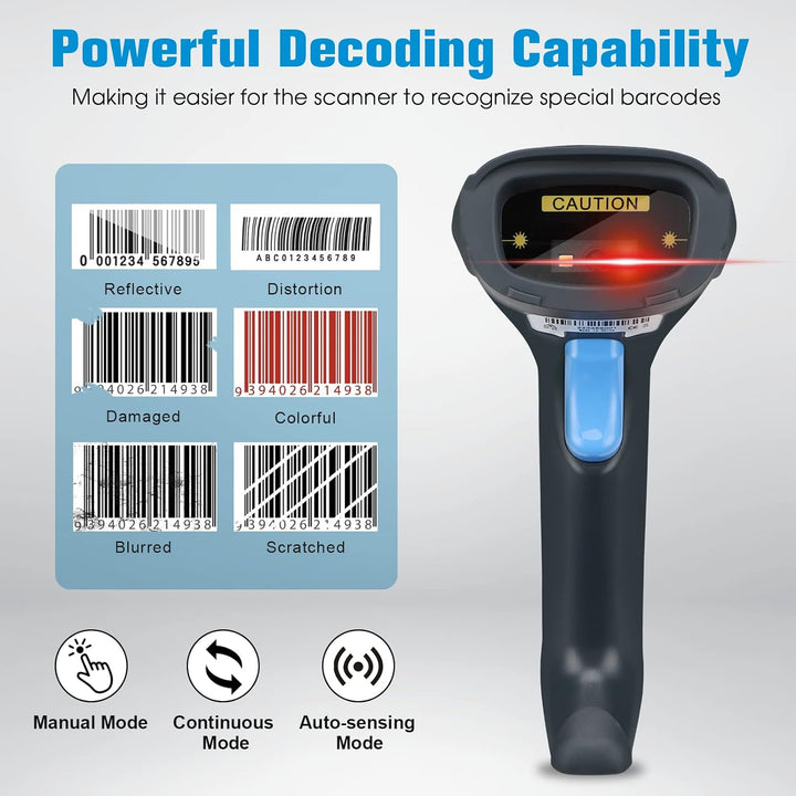 OBZ 1D 2D QR Barcode-Lesegerät, Barcode-Scanner, automatischer und präziser Scan, hohe Geschwindigke