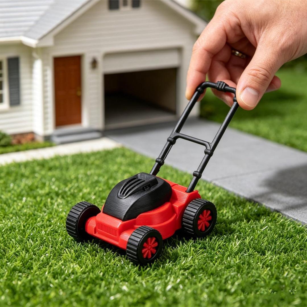 Homoyoyo Kleiner Rasenmäher Modell aus Kunststoff Massstab 118 für Puppenhaus Gartendekoration und M
