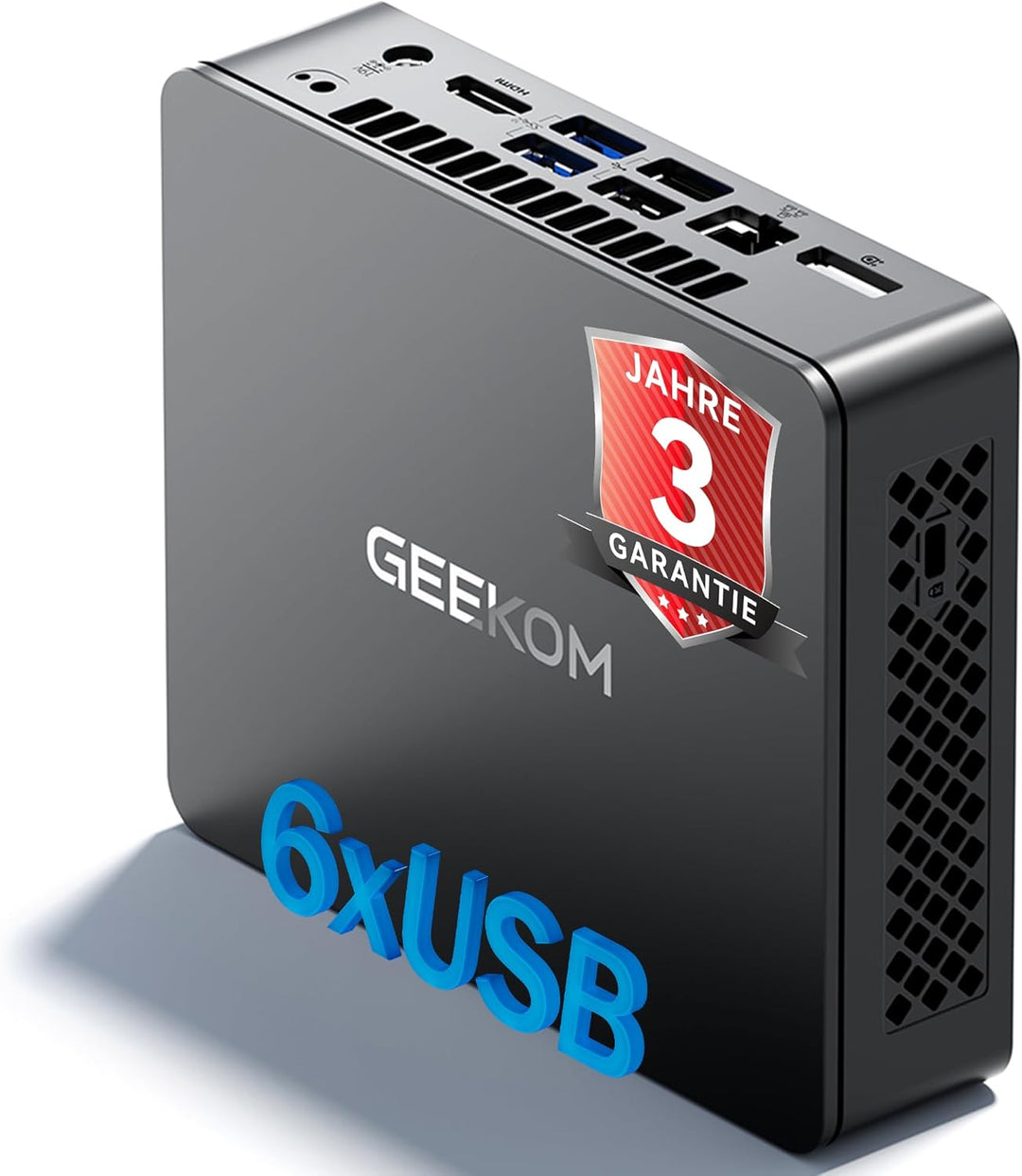 GEEKOM Air12 Lite Mini-PC – Intel Alder Lake N100 Prozessor (bis zu 3,4 GHz), 8GB DDR4 RAM + 256GB S