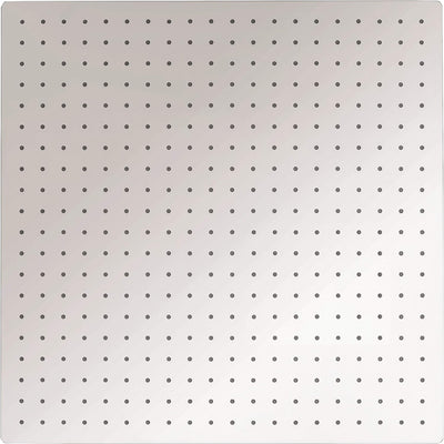 'aquaSu® Kopfbrause Offertio mit 1 Strahlart | eckig | chrom | 50 x 50 cm Sprayplatte | mit Kugelgel