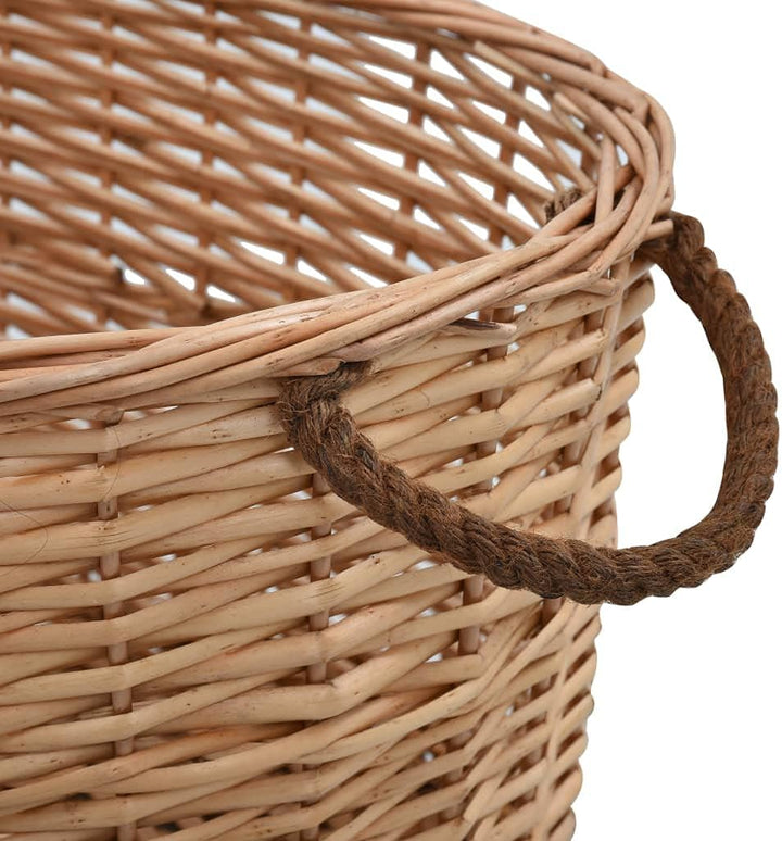 Generisch Holzkorb mit Tragegriffen 56x40x28 cm Natur Weide,Heim &amp; Garten,Zubeh?r f¨¹r Kamine &amp; Holz